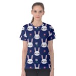 Cute Bunny Pattern, Easter, Koteto Women s Cotton T-Shirt