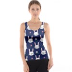 Cute Bunny Pattern, Easter, Koteto Women s Basic Tank Top