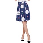 Cute Bunny Pattern, Easter, Koteto A-Line Skirt