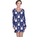 Cute Bunny Pattern, Easter, Koteto Long Sleeve Nightdress