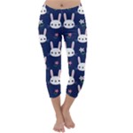 Cute Bunny Pattern, Easter, Koteto Capri Winter Leggings 