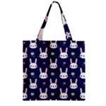 Cute Bunny Pattern, Easter, Koteto Zipper Grocery Tote Bag