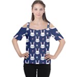 Cute Bunny Pattern, Easter, Koteto Cutout Shoulder T-Shirt