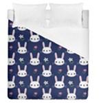 Cute Bunny Pattern, Easter, Koteto Duvet Cover (Queen Size)