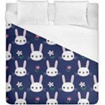 Cute Bunny Pattern, Easter, Koteto Duvet Cover (King Size)