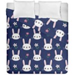 Cute Bunny Pattern, Easter, Koteto Duvet Cover Double Side (California King Size)