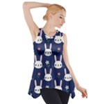 Cute Bunny Pattern, Easter, Koteto Side Drop Tank Tunic