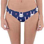 Cute Bunny Pattern, Easter, Koteto Reversible Hipster Bikini Bottoms