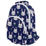 Cute Bunny Pattern, Easter, Koteto Rounded Multi Pocket Backpack