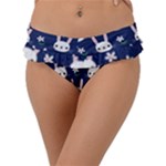 Cute Bunny Pattern, Easter, Koteto Frill Bikini Bottoms