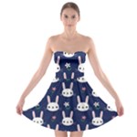 Cute Bunny Pattern, Easter, Koteto Strapless Bra Top Dress