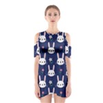 Cute Bunny Pattern, Easter, Koteto Shoulder Cutout One Piece Dress