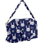 Cute Bunny Pattern, Easter, Koteto Canvas Crossbody Bag