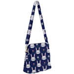 Cute Bunny Pattern, Easter, Koteto Zipper Messenger Bag