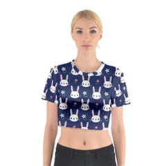 Cute Bunny Pattern, Easter, Koteto Cotton Crop Top from ArtsNow.com