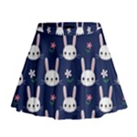 Cute Bunny Pattern, Easter, Koteto Mini Flare Skirt