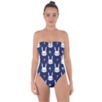 Cute Bunny Pattern, Easter, Koteto Tie Back One Piece Swimsuit