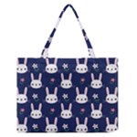 Cute Bunny Pattern, Easter, Koteto Zipper Medium Tote Bag