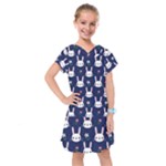 Cute Bunny Pattern, Easter, Koteto Kids  Drop Waist Dress