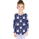 Cute Bunny Pattern, Easter, Koteto Kids  Long Sleeve T-Shirt