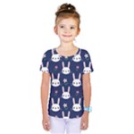 Cute Bunny Pattern, Easter, Koteto Kids  One Piece T-Shirt