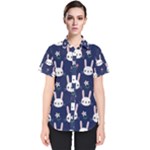 Cute Bunny Pattern, Easter, Koteto Women s Short Sleeve Shirt