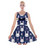 Cute Bunny Pattern, Easter, Koteto Velvet Skater Dress