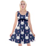 Cute Bunny Pattern, Easter, Koteto Reversible Velvet Sleeveless Dress