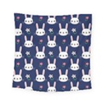 Cute Bunny Pattern, Easter, Koteto Square Tapestry (Small)