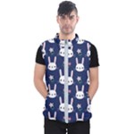 Cute Bunny Pattern, Easter, Koteto Men s Puffer Vest