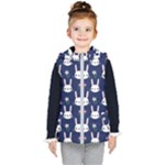 Cute Bunny Pattern, Easter, Koteto Kids  Hooded Puffer Vest