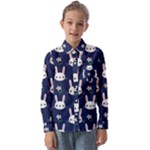 Cute Bunny Pattern, Easter, Koteto Kids  Long Sleeve Shirt