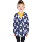 Cute Bunny Pattern, Easter, Koteto Kids  Double Breasted Button Coat