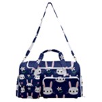 Cute Bunny Pattern, Easter, Koteto Sports Gym Duffle Bag with Shoe Compartment