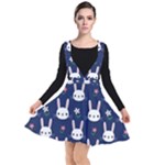 Cute Bunny Pattern, Easter, Koteto Plunge Pinafore Dress