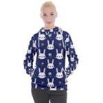 Cute Bunny Pattern, Easter, Koteto Women s Hooded Pullover