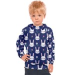 Cute Bunny Pattern, Easter, Koteto Kids  Hooded Pullover