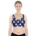 Cute Bunny Pattern, Easter, Koteto Sports Bra With Pocket