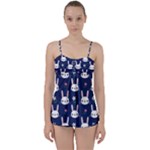 Cute Bunny Pattern, Easter, Koteto Babydoll Tankini Set