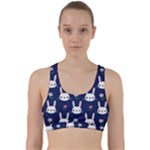 Cute Bunny Pattern, Easter, Koteto Back Weave Sports Bra