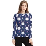 Cute Bunny Pattern, Easter, Koteto Women s Long Sleeve Rash Guard