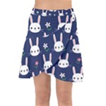 Cute Bunny Pattern, Easter, Koteto Wrap Front Skirt