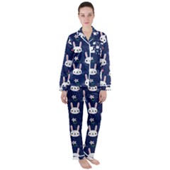 Women s Long Sleeve Satin Pajamas Set 