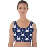 Cute Bunny Pattern, Easter, Koteto Velvet Crop Top