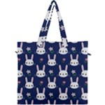 Cute Bunny Pattern, Easter, Koteto Canvas Travel Bag