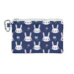 Cute Bunny Pattern, Easter, Koteto Canvas Cosmetic Bag (Medium)