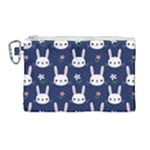 Cute Bunny Pattern, Easter, Koteto Canvas Cosmetic Bag (Large)