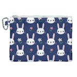 Cute Bunny Pattern, Easter, Koteto Canvas Cosmetic Bag (XL)