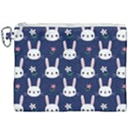 Cute Bunny Pattern, Easter, Koteto Canvas Cosmetic Bag (XXL)