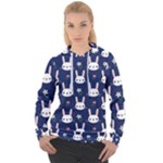 Cute Bunny Pattern, Easter, Koteto Women s Overhead Hoodie